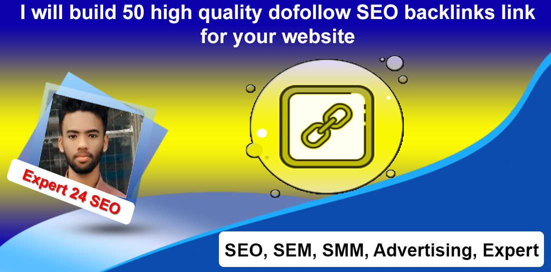 I will build 50 high quality dofollow SEO backlinks link for your website 
