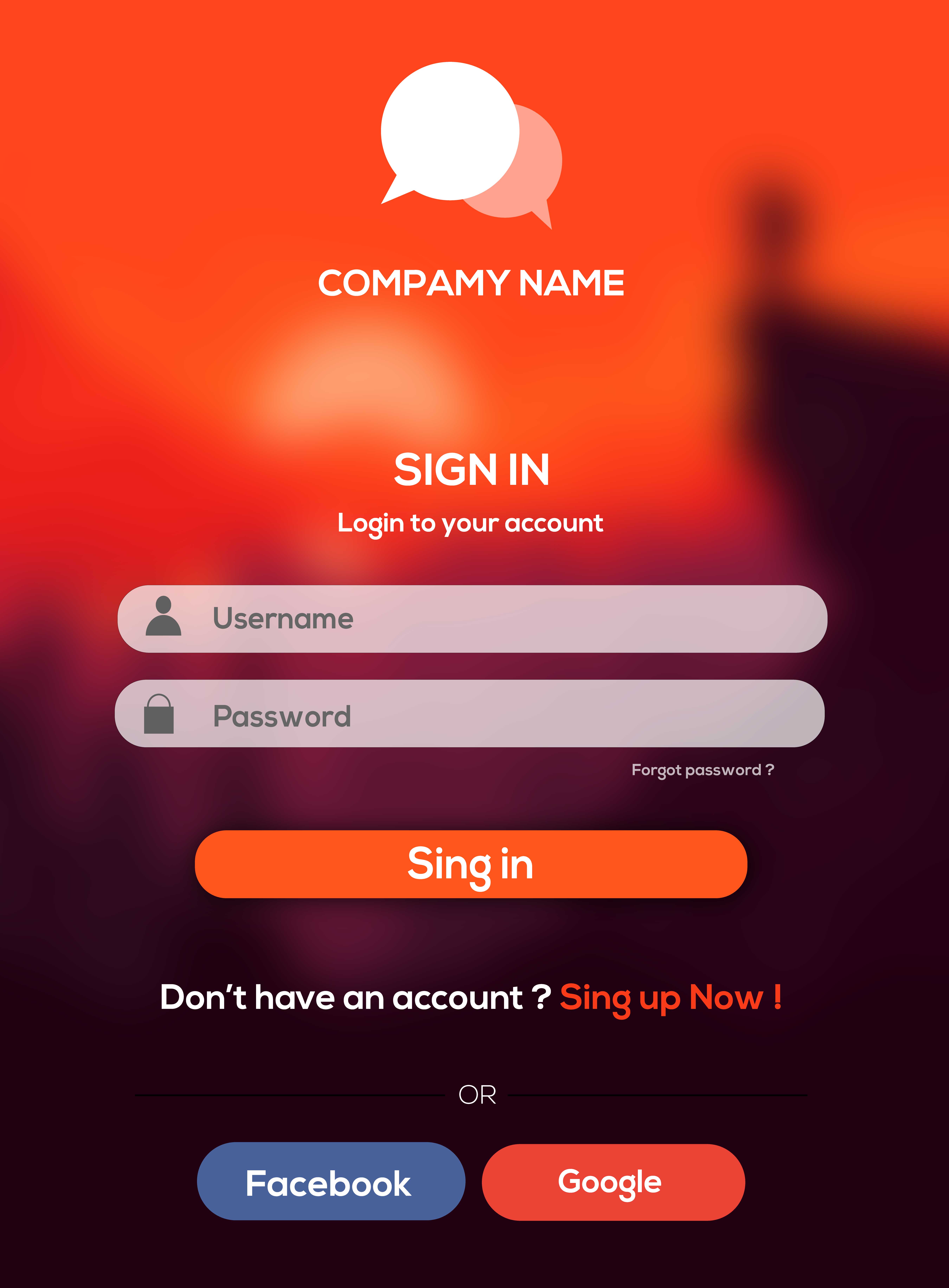 I will give you creative login and register page for your site
