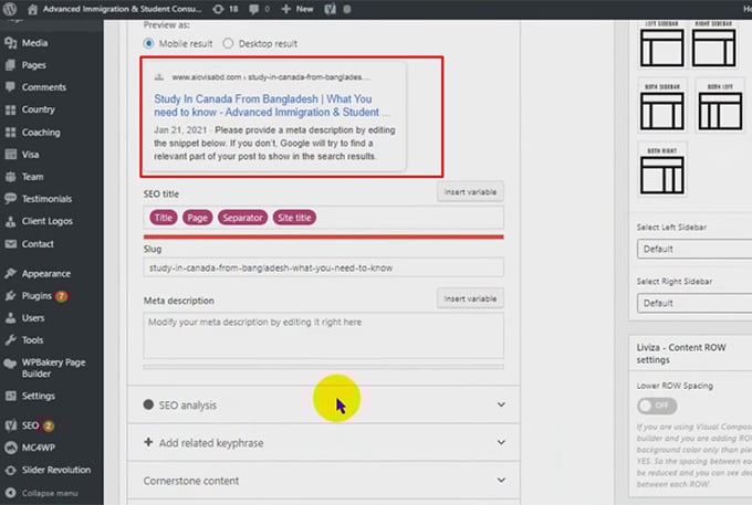 I will seo full package of wordpress website