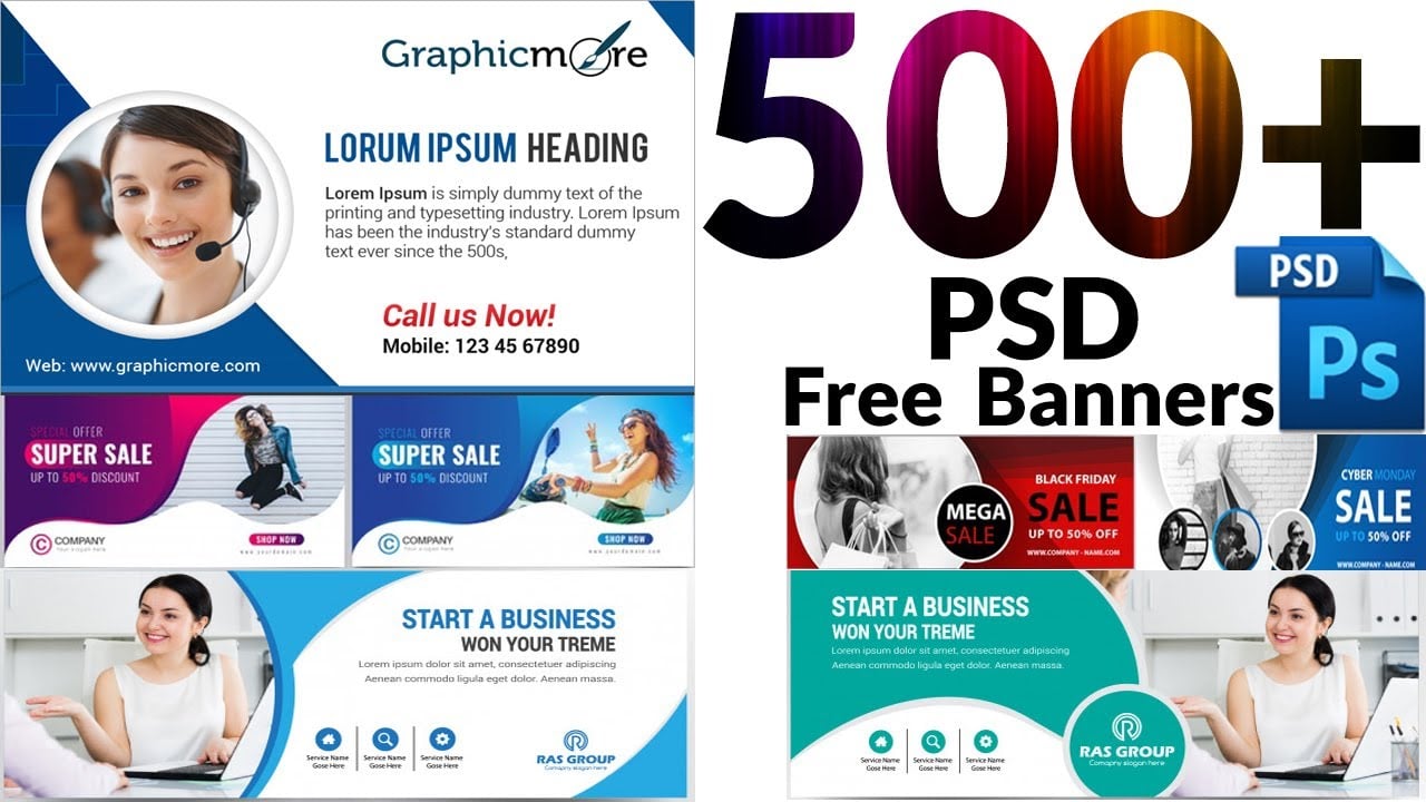 I will provide 500 professional banners ads and poste...