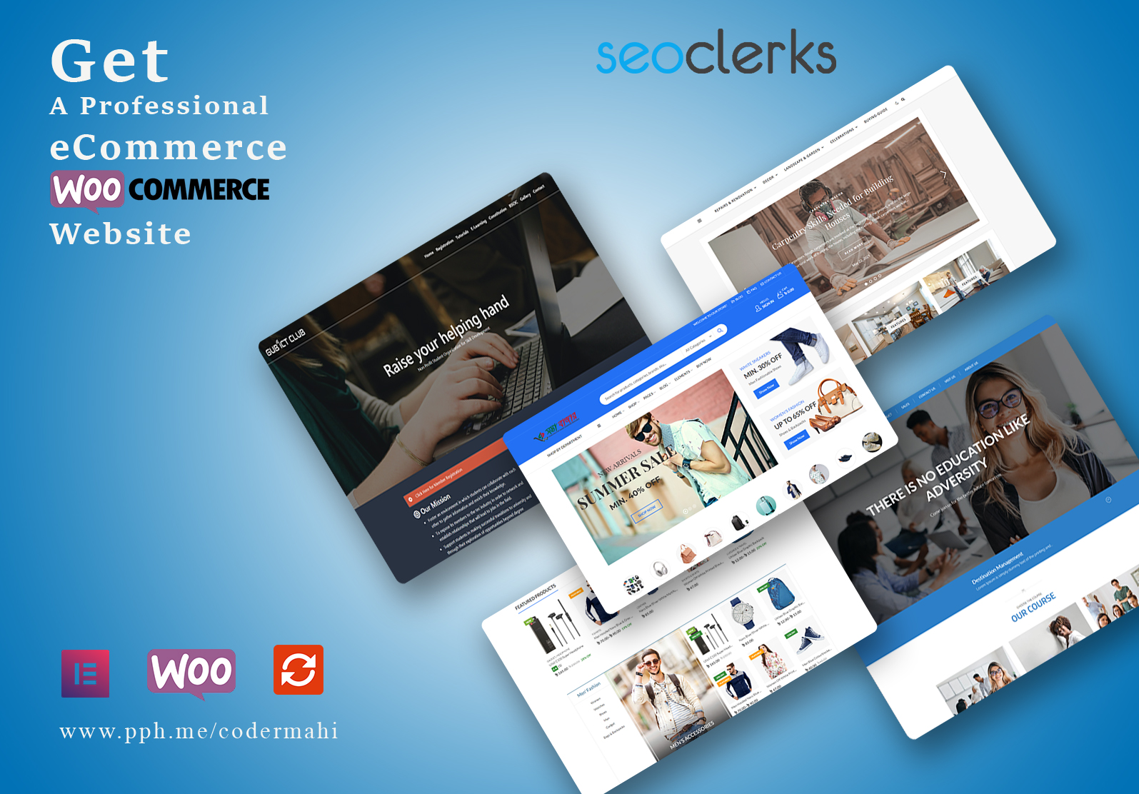 I will create ecommerce wordpress website and woocommerce store