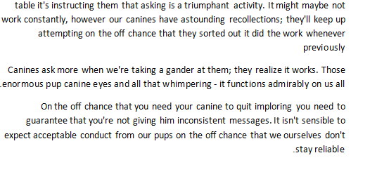 100% exclusive article 500+ words to learn a simple way to prevent your dog from begging for food