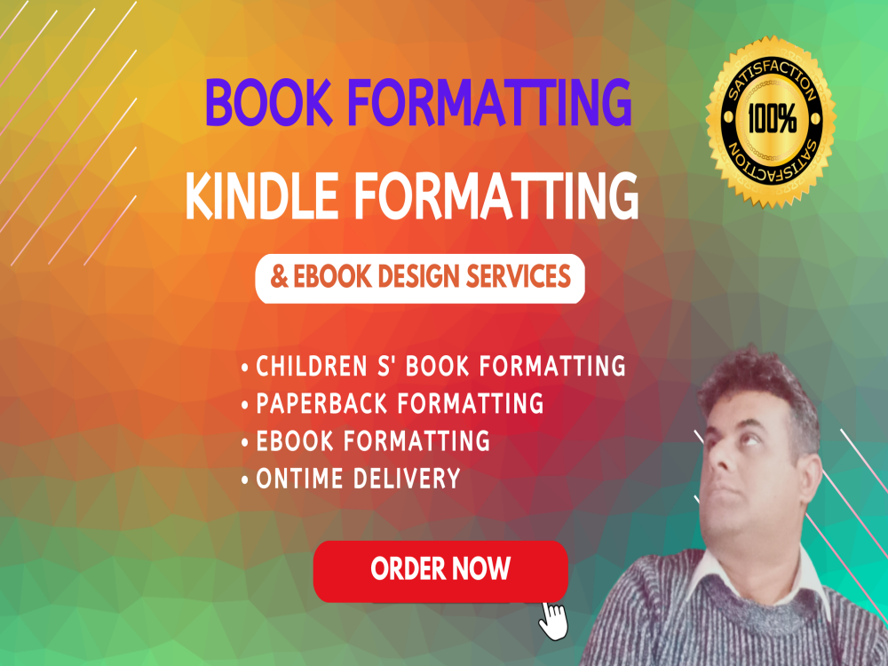 I will do ebook formatting, kindle book, paperback formatting