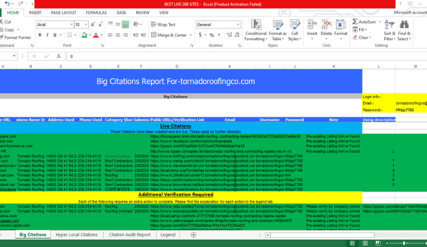 I will provide 100 local SEO citation from yext moz and brightlocal