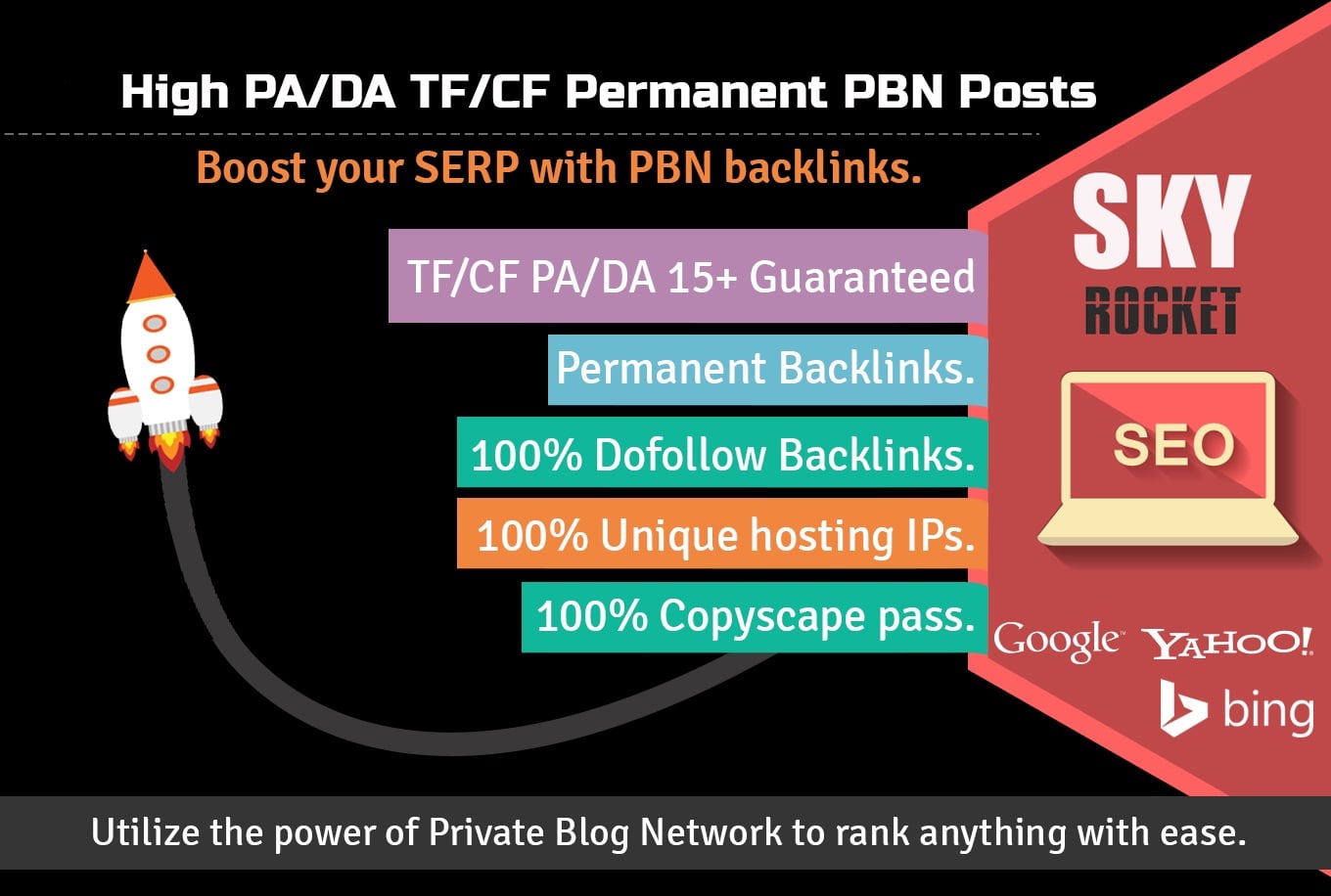 I will make a 150 high Quality DA 55+ PBN Backlinks on most visited sites. 