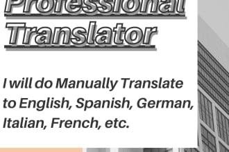 I will manually translate french, english, italian, spanish and all languages