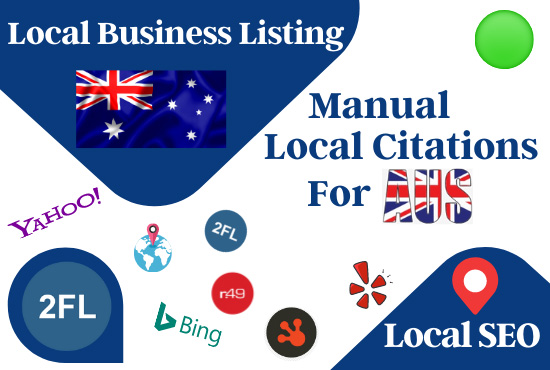 I will do local citations SEO or business listing for USA,UK,CA,AU
