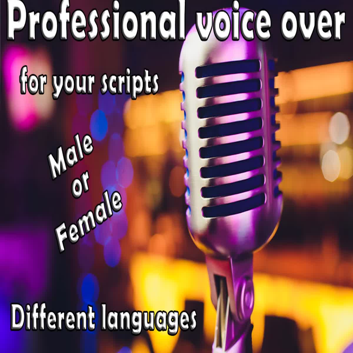 I will record a perfect voice over for your scripts -...