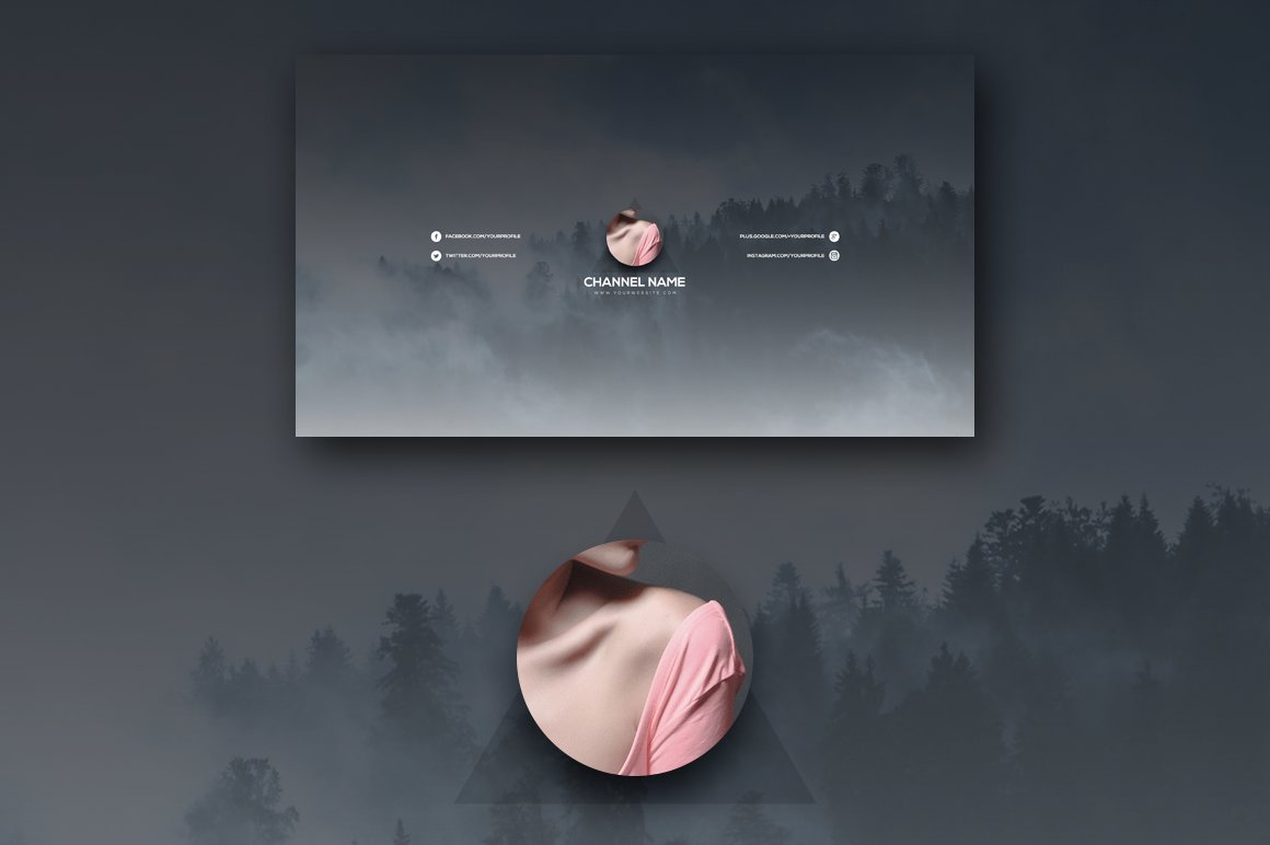 Clean Art Banners for social media platform