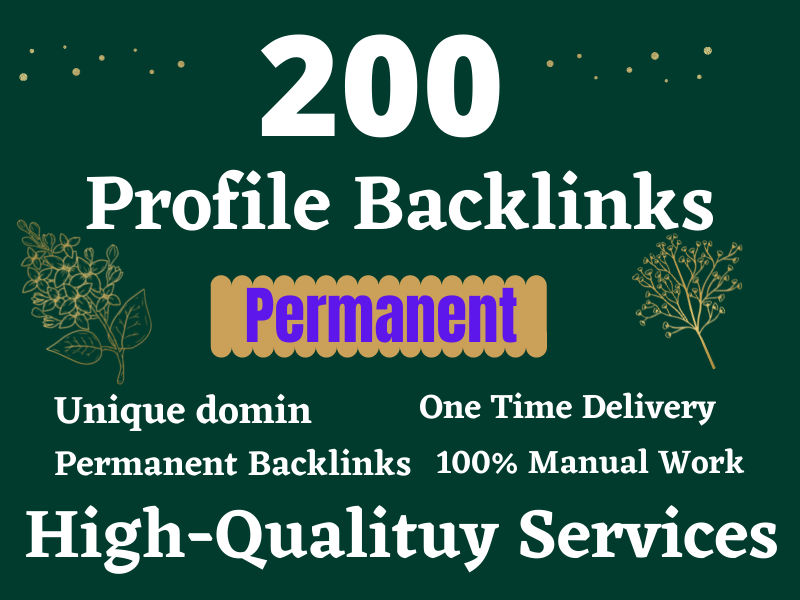 I will create 200 High Authority Profile Backlinks For SEO Ranking