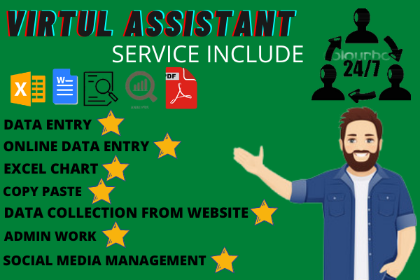 I will do excel data entry, copy paste, excel chart, shopify product virtual assistant