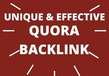 Unique & effective 10 Quora backlinks