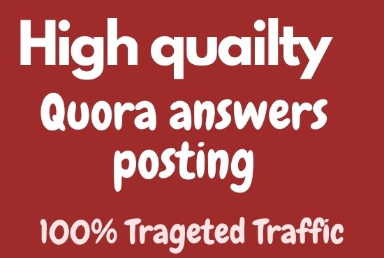 I will rank your website with 20 High Quality Quora answers 