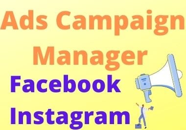 I will do your expert social media ads campaign manag...
