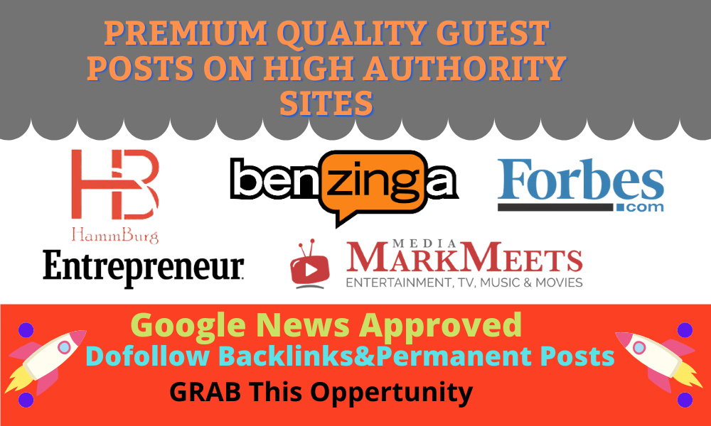 Publish 6 high DA PREMIUM NICHE Guest Post GUEST POST on DA 90-40+ sites in Your Niches