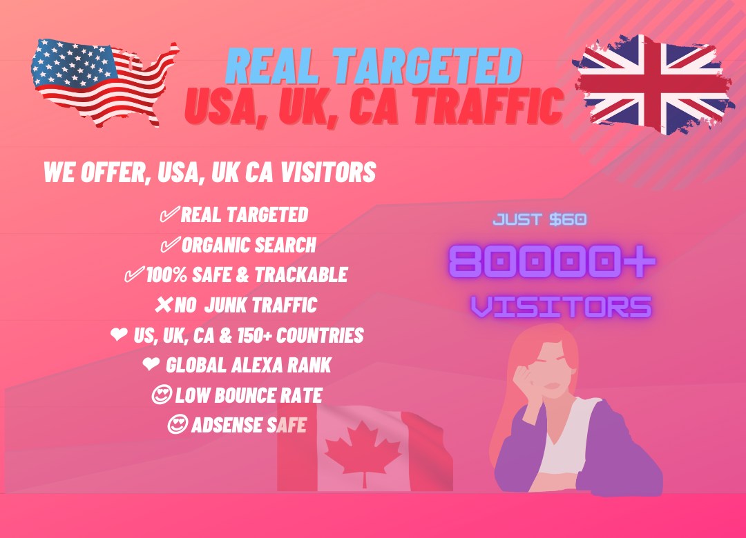 I will bring 80000+ real organic visitors, unique ta...
