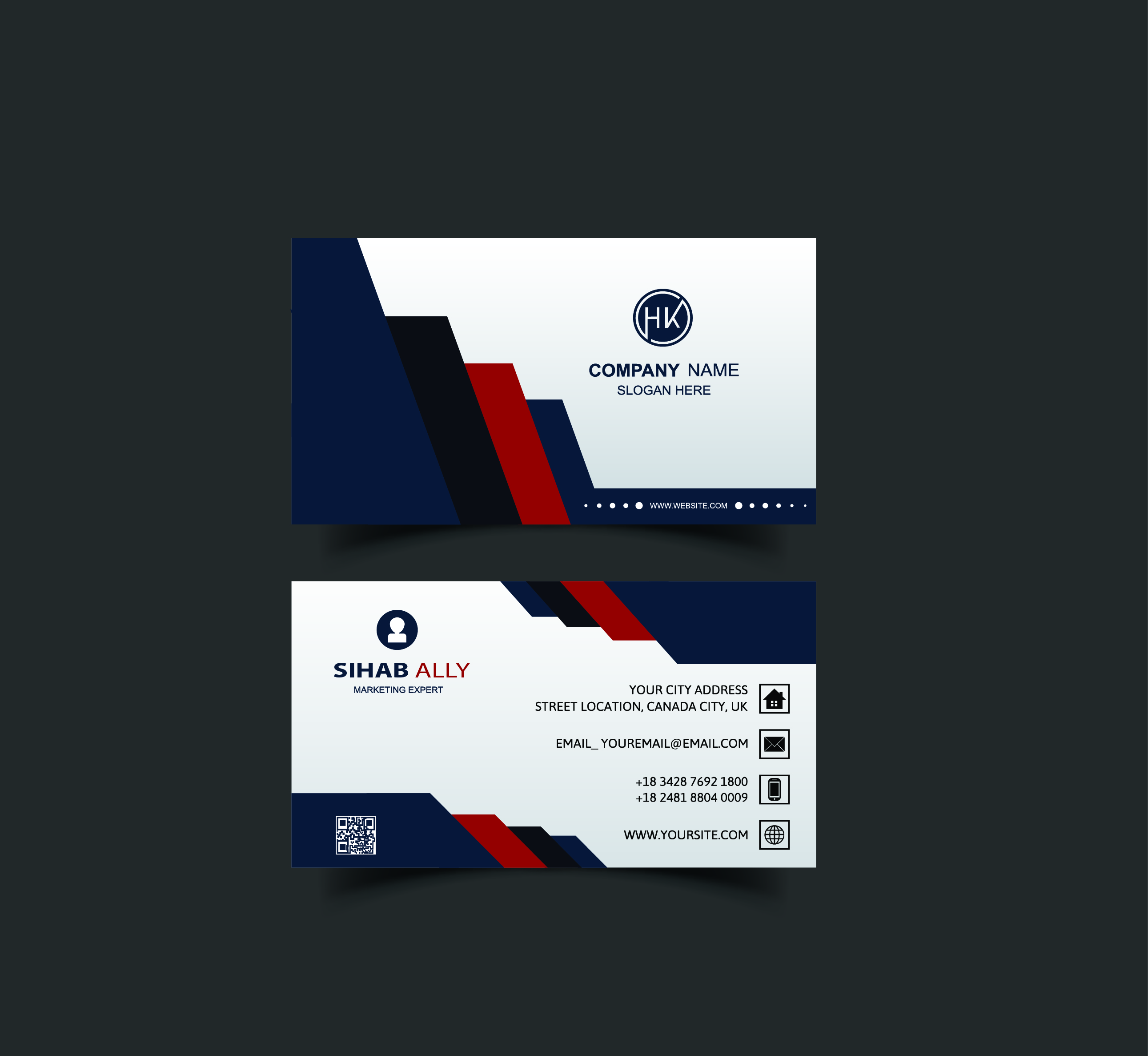 Design professional 2 sided business card + unlimited Revisions