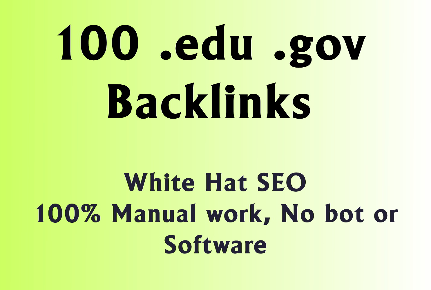 100 high DA edu gov backlinks for off page SEO link building