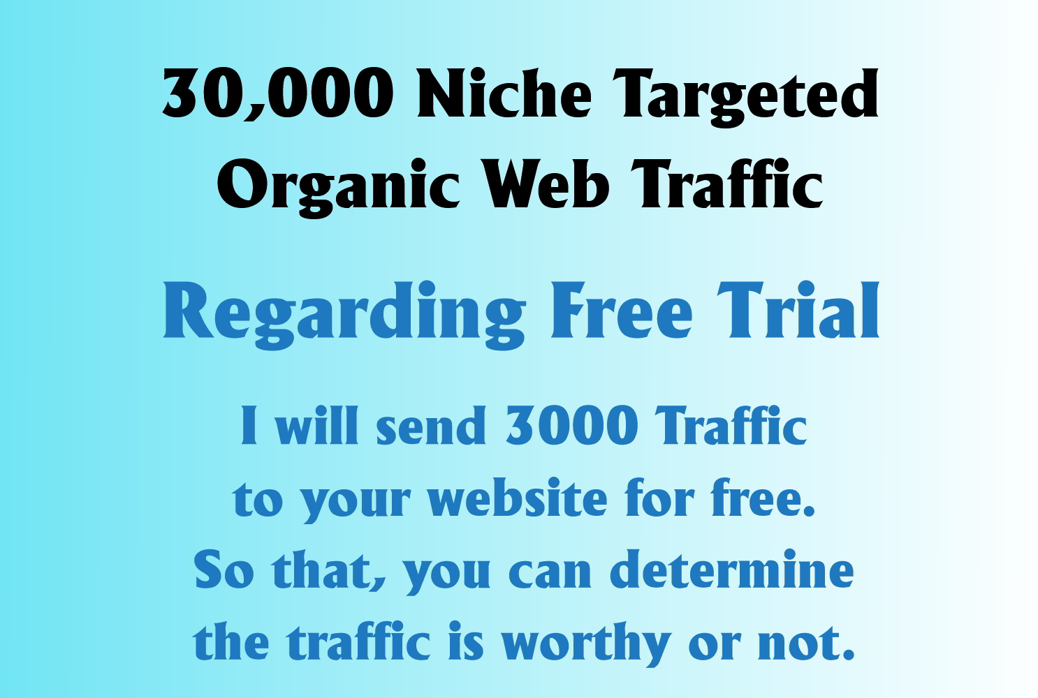Daily 30,000 keyword targeted web traffic for 30 days