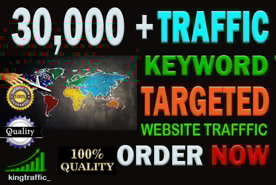 30,000+ High Quality Organic keyword targeted traffic...