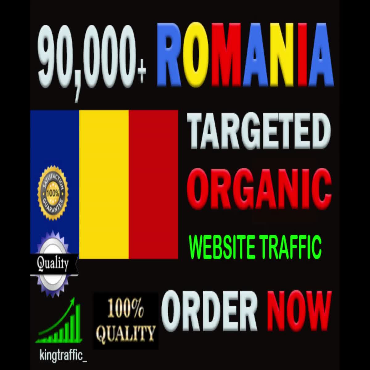 90,000 High Quality Romanian web visitors real targeted Organic web traffic from Romania