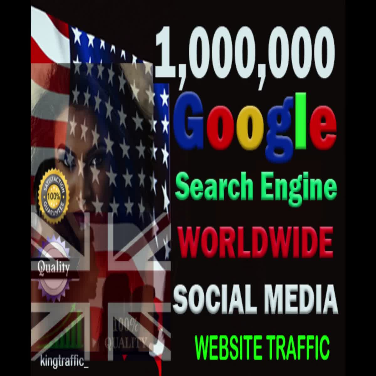 1,000,000 Worldwide Organic Web Traffic from Search Engine and Social Media