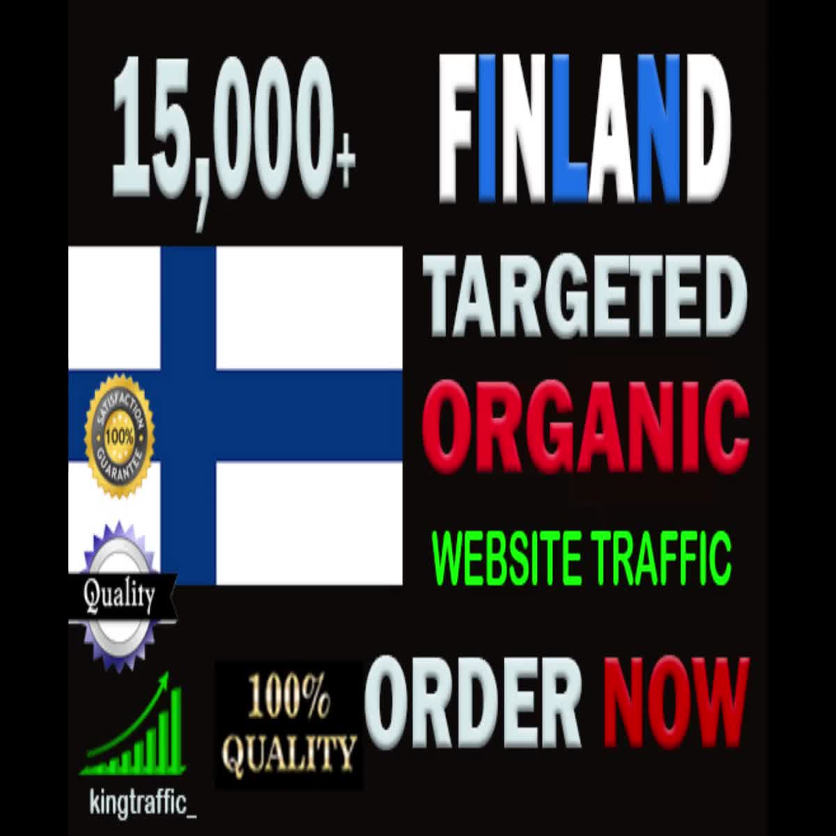 15,000 High Quality Finnish web visitors real targeted Genuine web traffic from Finland