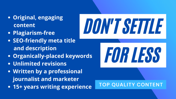 I will write you a blog post or article as a professional journalist