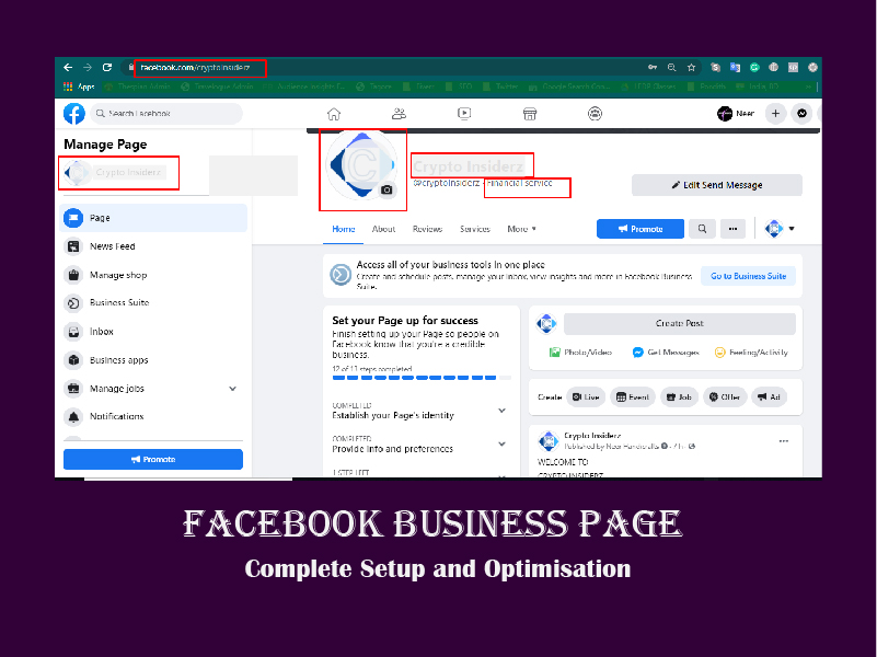I will set up your Facebook Business Page and Professional Instagram Acc.