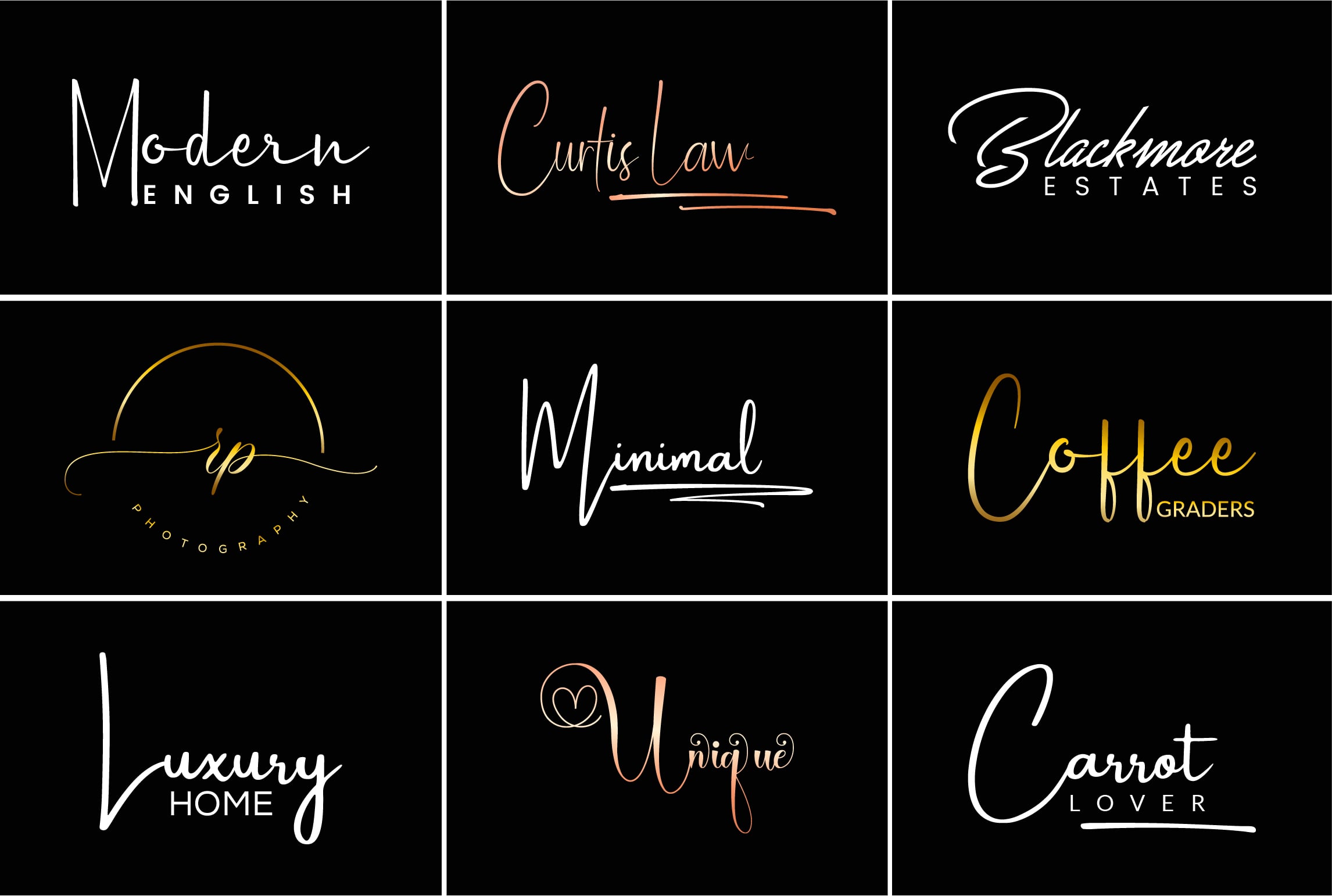 I will design fast handwriting, scripted, cursive, signature logo