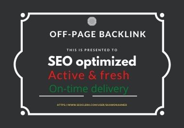I will repair all off-page SEO backlinks
