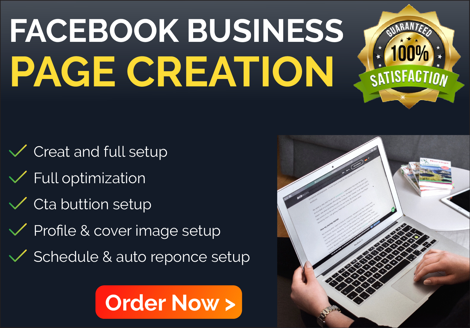 I will create, manage and set up your Facebook page