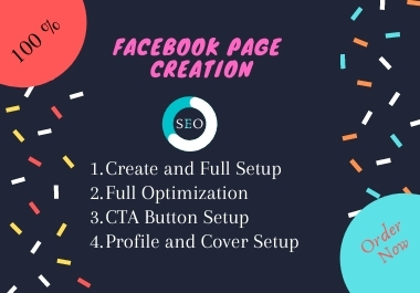 I will create a business page on Facebook and SEO opt...
