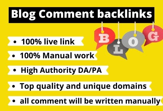 I will create 300 dofollow blog comment High quality backlinks