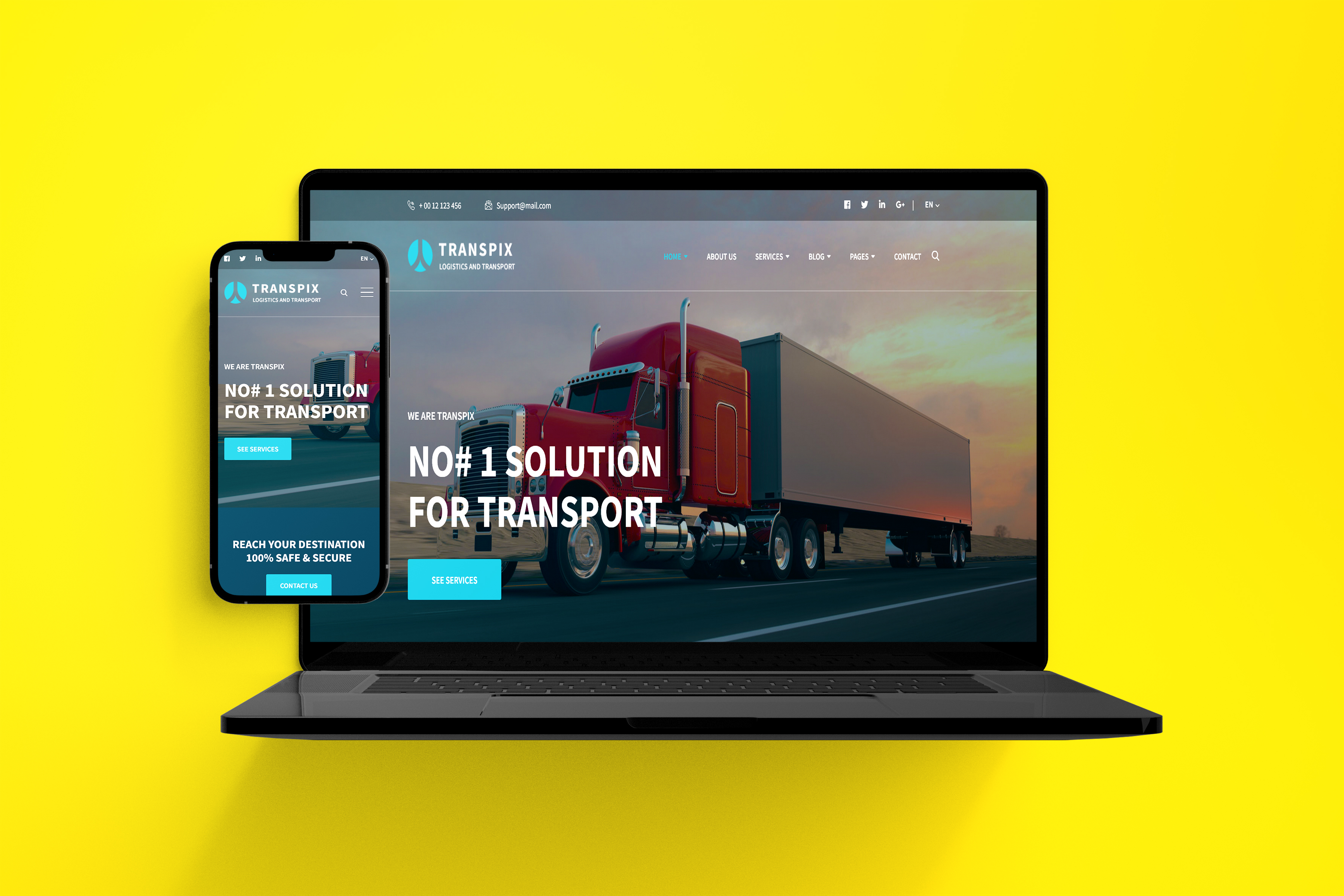 I will design website for logistics trucking dispatch freight broker cargo moving 3pl