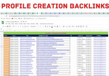 I will Do Manual 50 do follow profile backlinks on high authority sites