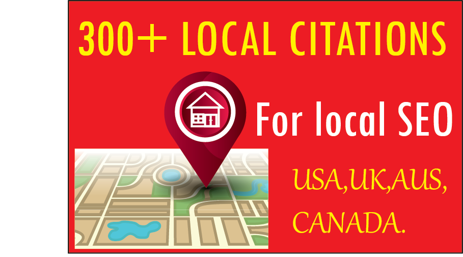 I will do 300 USA,UK,AUS,CANADA local citations for local seo