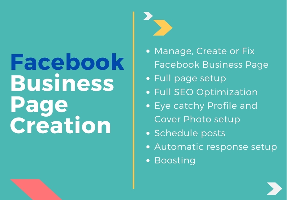 Create, manage or fix SEO optimized facebook Busines...