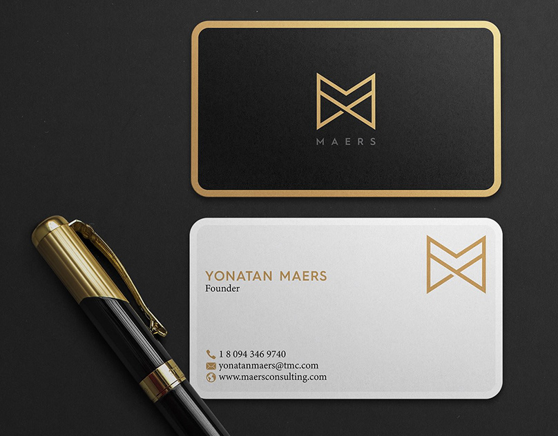 I will do luxury business card, thank you card design in 24 hour
