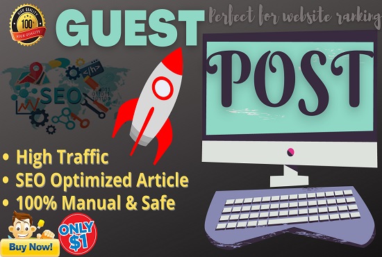 I will Write and Publish 2 High Quality Guest Post On High Authority Websites with DoFollow Backlink
