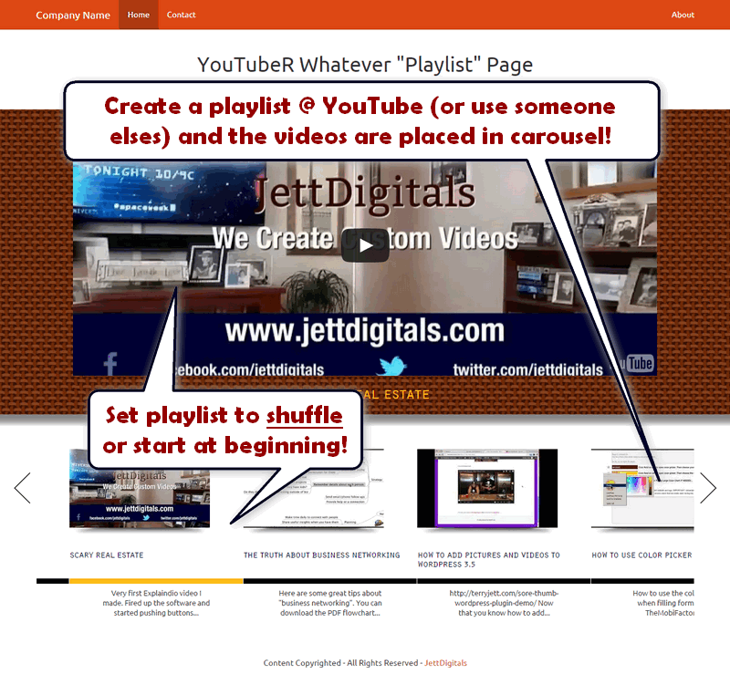 YouTuber playlist creator for YouTubers