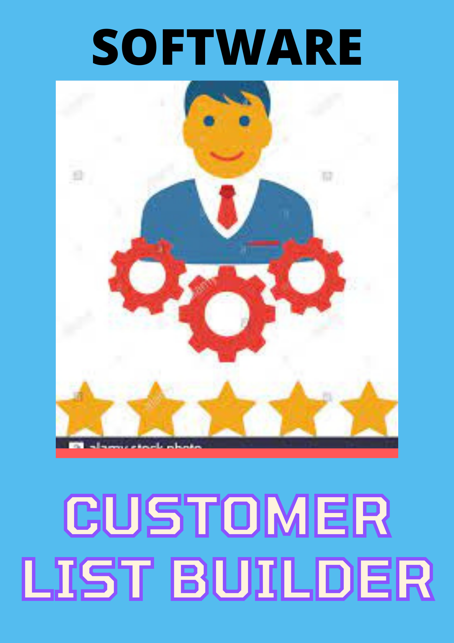 Software for building customer list.