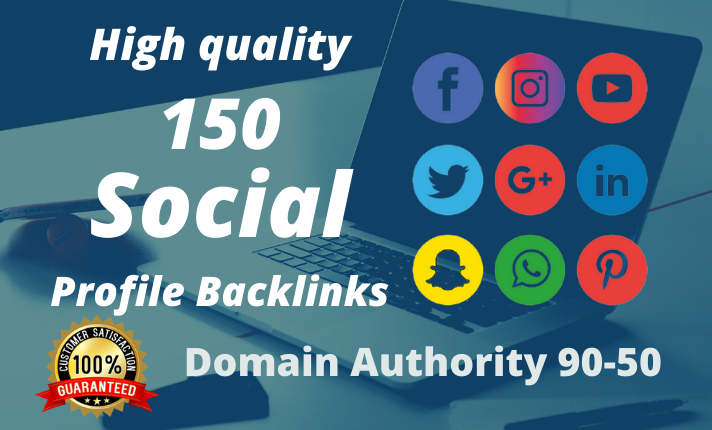 I will build 150 High quality Social profile backlinks 