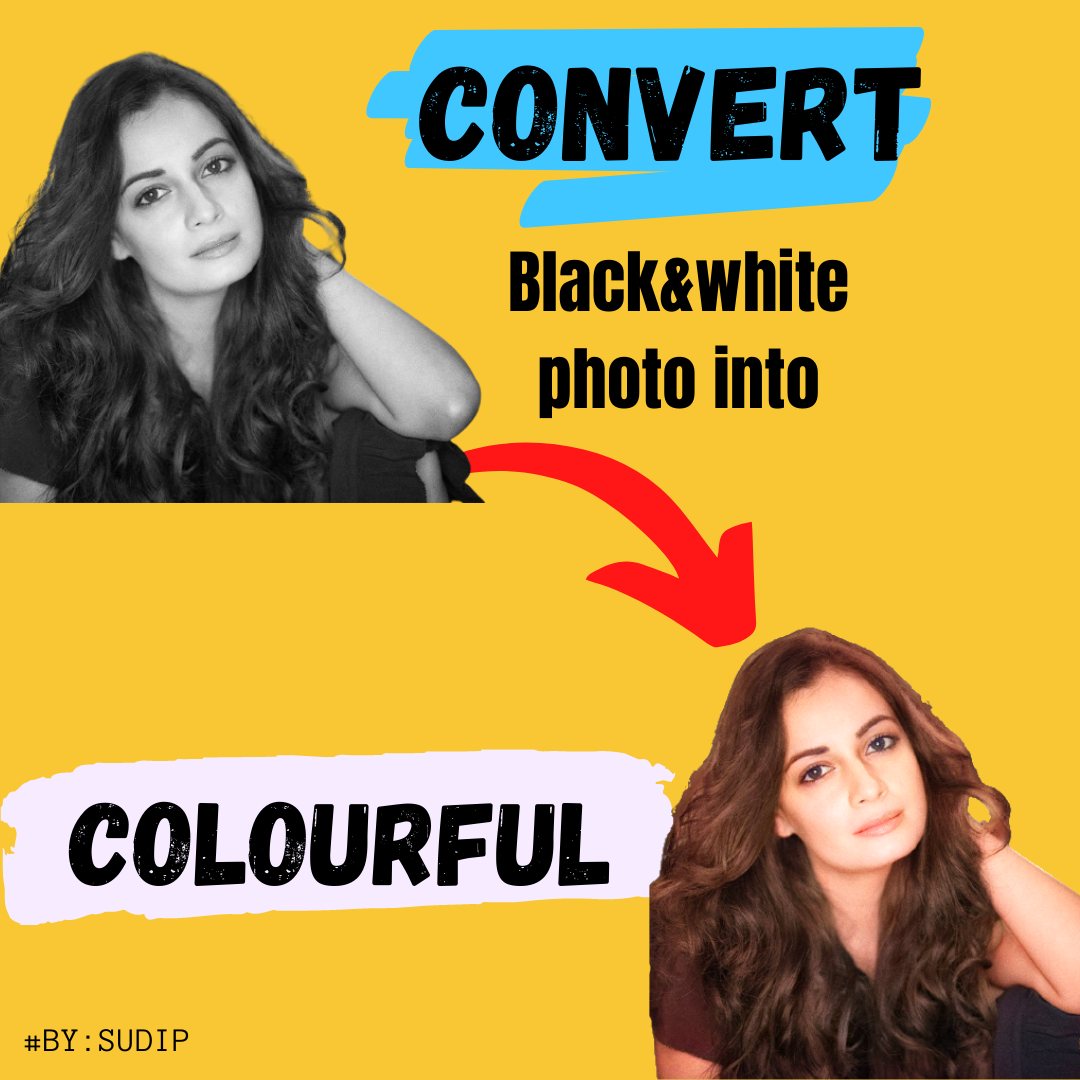 I will turn your black and white photo into colourful