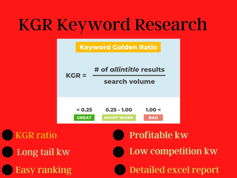25 KGR keyword(GOLDEN KEYWORD) or premium keyword research for your website 