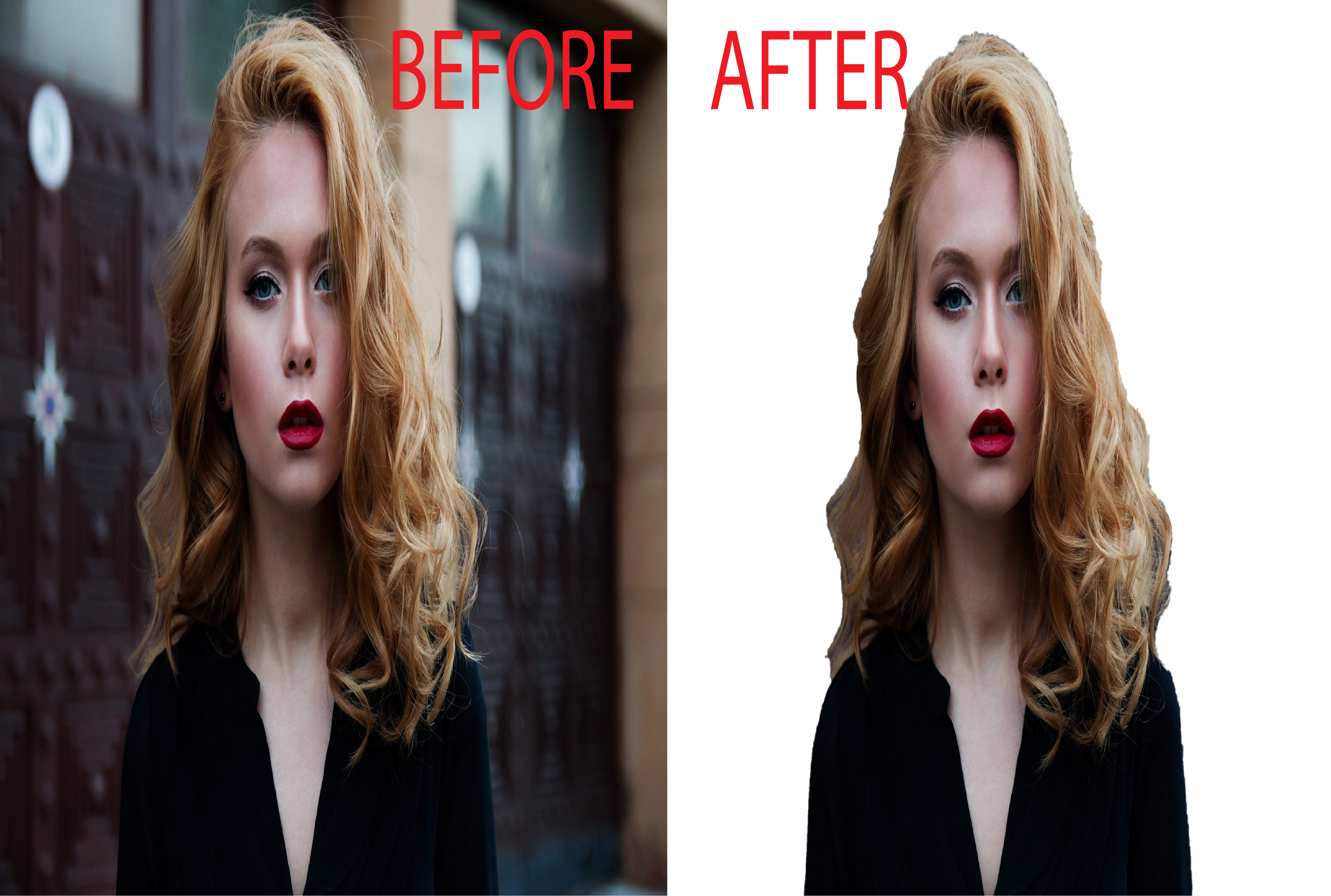 I will professionally remove background from an image with white or transparent