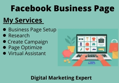 I will create and manage your professional business page with logo and cover