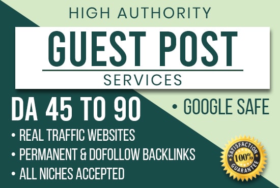 I will do guest post, high da guest post Good sites