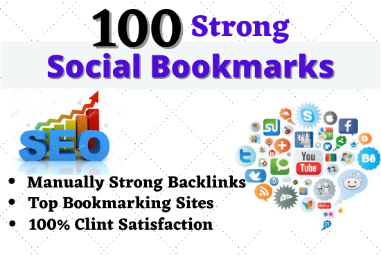 I will build 100 Social Bookmarks Backlinks High Auth...