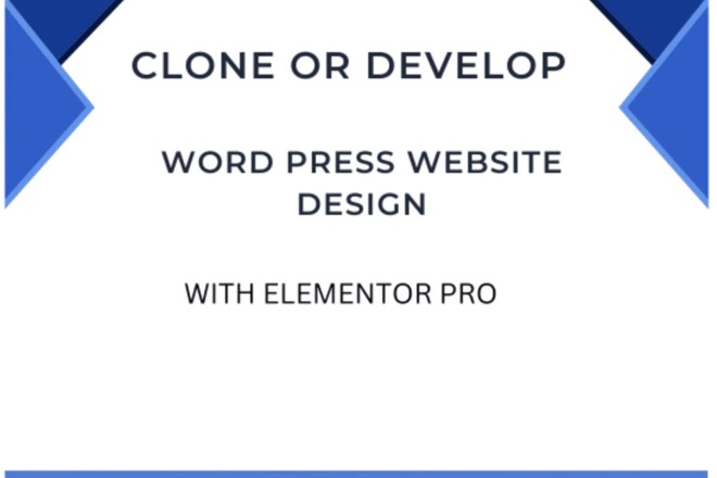 I will create or clone wordpress website using elementor pro